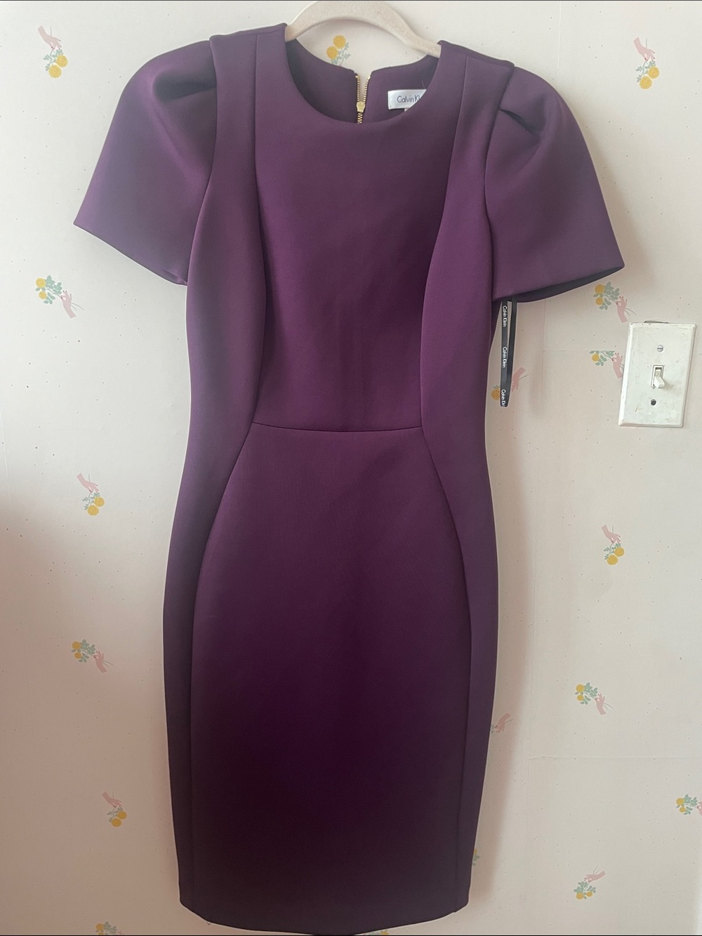 Calvin Klein Plum Midi Sheath Dress
